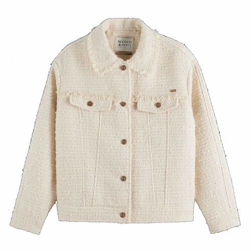 Scotch & Soda Boucle Tweed Trucker Jacket